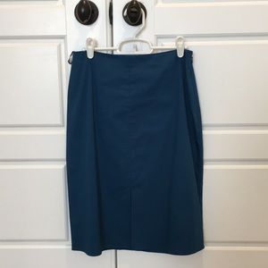 Blue pencil skirt